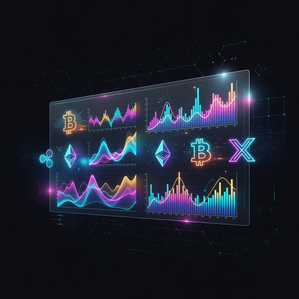 Bitcoin kasino a kryptoměnové hraní 2024 Moderní digitální rozhraní bitcoin kasina s kryptoměnovými symboly a grafem transakcí na tmavém pozadí