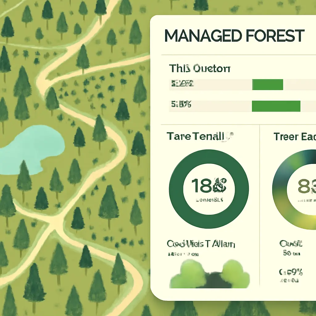 Digitální mapa lesa a rozhraní webu lesní společnosti pro správu pozemků