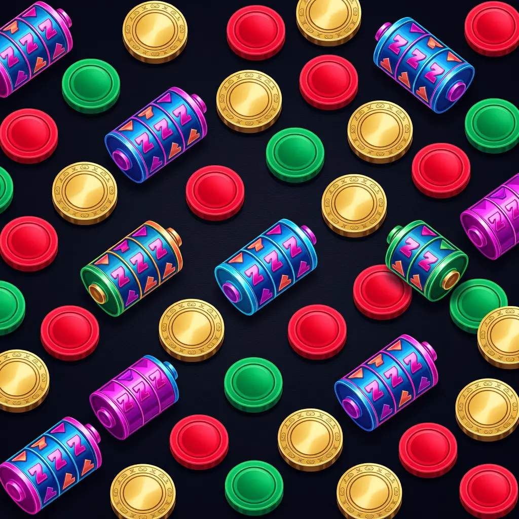 Typy bonusů v bitcoin kasinu free spiny a cashback Barevná ilustrace různých typů kasinových bonusů včetně free spinů, uvítacích bonusů a cashback žetonů bez textu